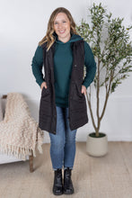 Load image into Gallery viewer, Harlow Long Vest - Black