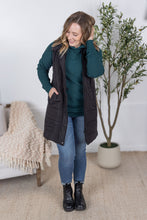 Load image into Gallery viewer, Harlow Long Vest - Black