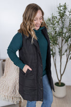 Load image into Gallery viewer, Harlow Long Vest - Black