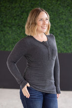 Load image into Gallery viewer, Georgia Long Sleeve Top - Charcoal