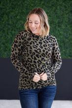 Load image into Gallery viewer, Blair Long Sleeve Top - Olive Animal Print