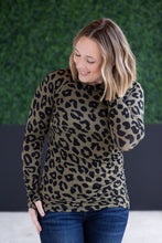 Load image into Gallery viewer, Blair Long Sleeve Top - Olive Animal Print