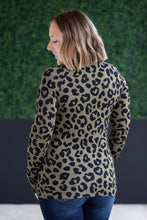Load image into Gallery viewer, Blair Long Sleeve Top - Olive Animal Print