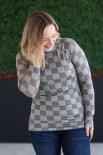 Load image into Gallery viewer, Blair Long Sleeve Top - Olive Checkers