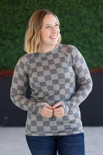 Load image into Gallery viewer, Blair Long Sleeve Top - Olive Checkers