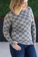 Load image into Gallery viewer, Blair Long Sleeve Top - Olive Checkers