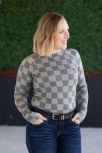 Load image into Gallery viewer, Blair Long Sleeve Top - Olive Checkers