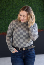 Load image into Gallery viewer, Blair Long Sleeve Top - Olive Checkers