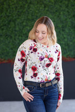 Load image into Gallery viewer, Blair Long Sleeve Top - Burgundy Bloom