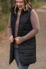Load image into Gallery viewer, Harlow Long Vest - Black
