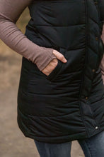 Load image into Gallery viewer, Harlow Long Vest - Black