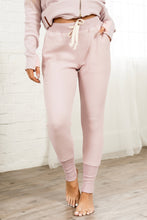 Load image into Gallery viewer, Waffle Knit Joggers- Blush