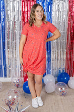 Load image into Gallery viewer, Knot Dress - Red Liberty Stars