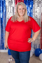 Load image into Gallery viewer, Chloe Cozy Tee - Red