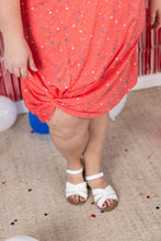 Load image into Gallery viewer, Knot Dress - Red Liberty Stars