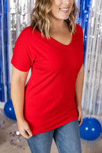 Load image into Gallery viewer, Chloe Cozy Tee - Red