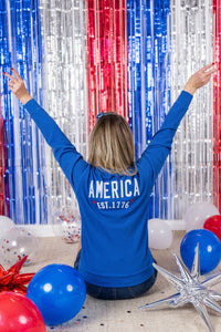 America Pullover - Blue