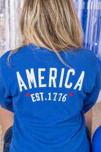 America Pullover - Blue