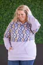 Load image into Gallery viewer, Hailey Pullover Hoodie - Lavender and Dark Geometric MM EXCLUSIVE