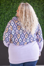Load image into Gallery viewer, Hailey Pullover Hoodie - Lavender and Dark Geometric MM EXCLUSIVE