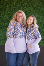 Load image into Gallery viewer, Hailey Pullover Hoodie - Lavender and Dark Geometric MM EXCLUSIVE