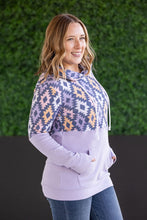 Load image into Gallery viewer, Hailey Pullover Hoodie - Lavender and Dark Geometric MM EXCLUSIVE