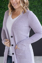 Load image into Gallery viewer, Colbie Ribbed Cardigan - Lavender