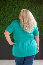 Load image into Gallery viewer, Sarah Ruffle Short Sleeve - Teal
