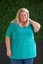 Load image into Gallery viewer, Sarah Ruffle Short Sleeve - Teal