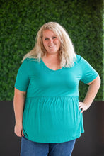 Load image into Gallery viewer, Sarah Ruffle Short Sleeve - Teal