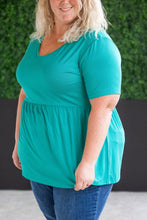 Load image into Gallery viewer, Sarah Ruffle Short Sleeve - Teal