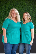 Load image into Gallery viewer, Sarah Ruffle Short Sleeve - Teal