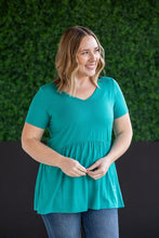 Load image into Gallery viewer, Sarah Ruffle Short Sleeve - Teal