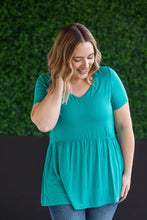 Load image into Gallery viewer, Sarah Ruffle Short Sleeve - Teal