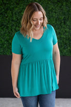 Load image into Gallery viewer, Sarah Ruffle Short Sleeve - Teal