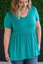 Load image into Gallery viewer, Sarah Ruffle Short Sleeve - Teal