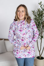 Load image into Gallery viewer, Ashley Hoodie - Pink and Periwinkle Abstract Floral