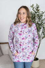Load image into Gallery viewer, Ashley Hoodie - Pink and Periwinkle Abstract Floral