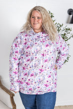 Load image into Gallery viewer, Ashley Hoodie - Pink and Periwinkle Abstract Floral