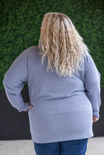 Load image into Gallery viewer, Kacey Ribbed Hoodie - Dusty Blue