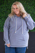 Load image into Gallery viewer, Kacey Ribbed Hoodie - Dusty Blue