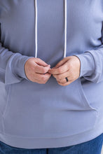 Load image into Gallery viewer, Kacey Ribbed Hoodie - Dusty Blue