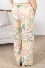 Load image into Gallery viewer, Presley Palazzo Pants - Mauve and Green Palm
