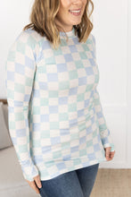 Load image into Gallery viewer, Blair Long Sleeve Top - Blue and Mint Checker MM EXCLUSIVE