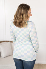 Load image into Gallery viewer, Blair Long Sleeve Top - Blue and Mint Checker MM EXCLUSIVE