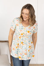 Load image into Gallery viewer, Sarah Ruffle Short Sleeve - Watercolor Floral