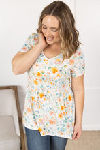 Load image into Gallery viewer, Sarah Ruffle Short Sleeve - Watercolor Floral