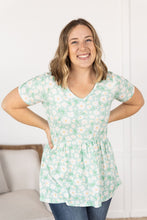 Load image into Gallery viewer, Sarah Ruffle Short Sleeve - Green Floral