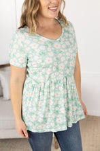 Load image into Gallery viewer, Sarah Ruffle Short Sleeve - Green Floral