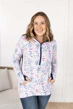 Load image into Gallery viewer, HalfZip Hoodie - Floral Paradise and Navy
